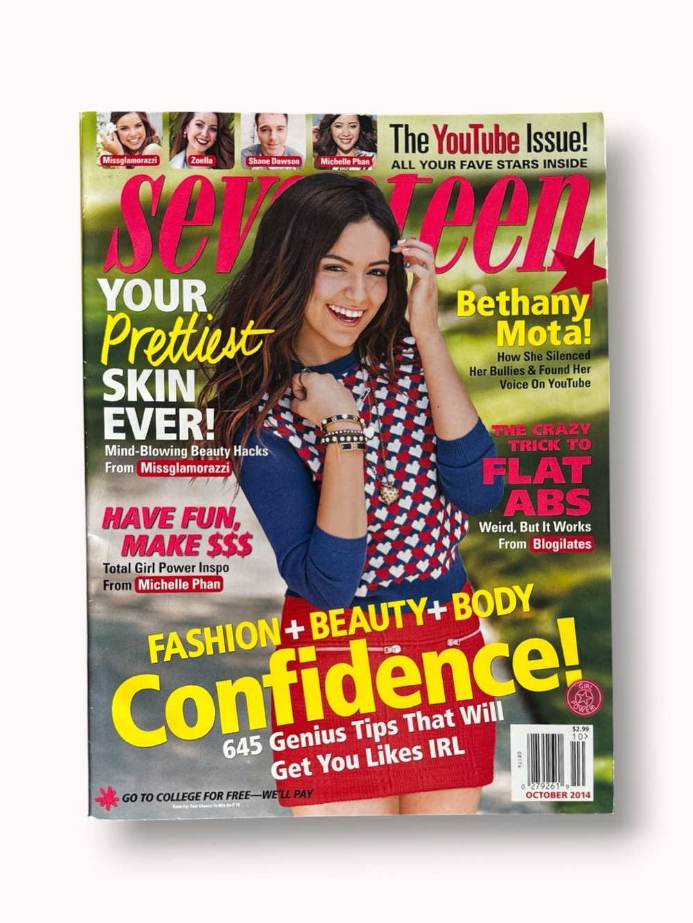 Seventeen Magazine - Bethany Mota cover (October 2014)